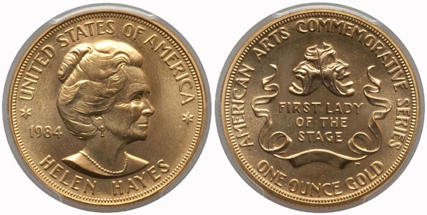 1984 Helen Hayes American Arts Gold Medallion