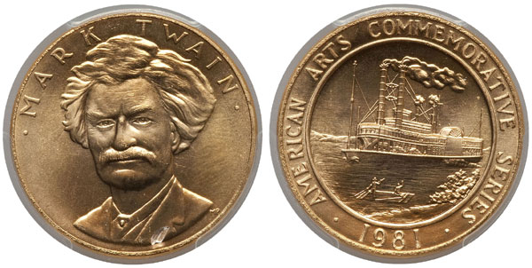 1981 Mark Twain American Arts Gold Medallion