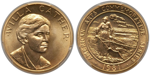 Willa Cather Americna Arts Gold Medallion